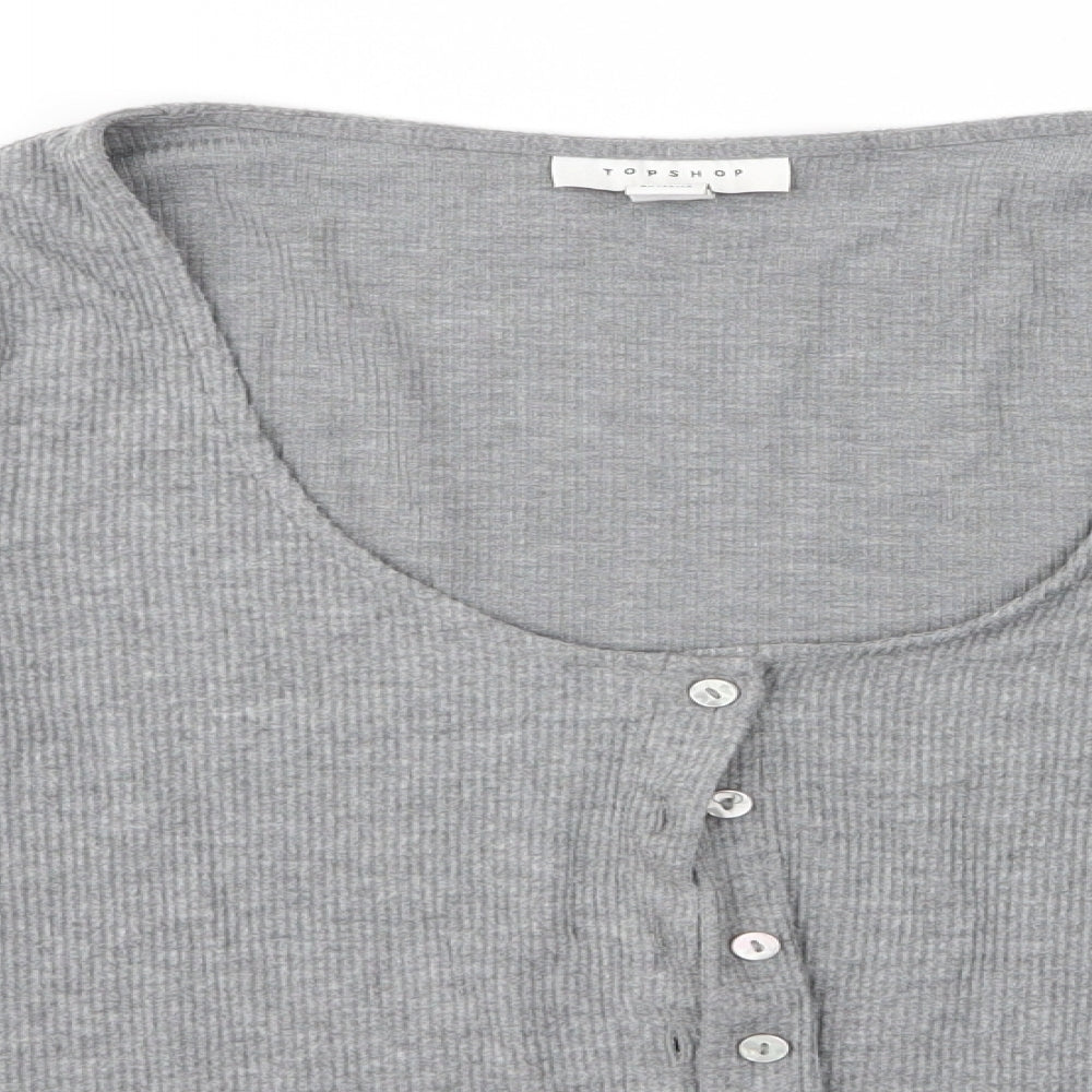 Topshop Womens Grey    Pyjama Top Size 10  - Topshop Pyjama Top