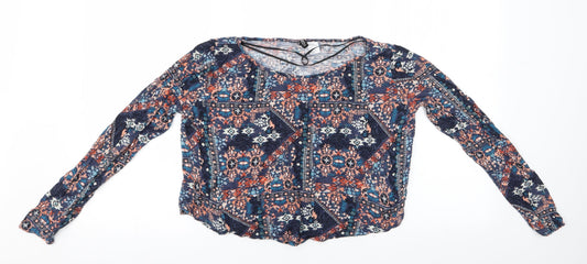 Divided Womens Multicoloured Floral  Basic Blouse Size 6  - Divided Top