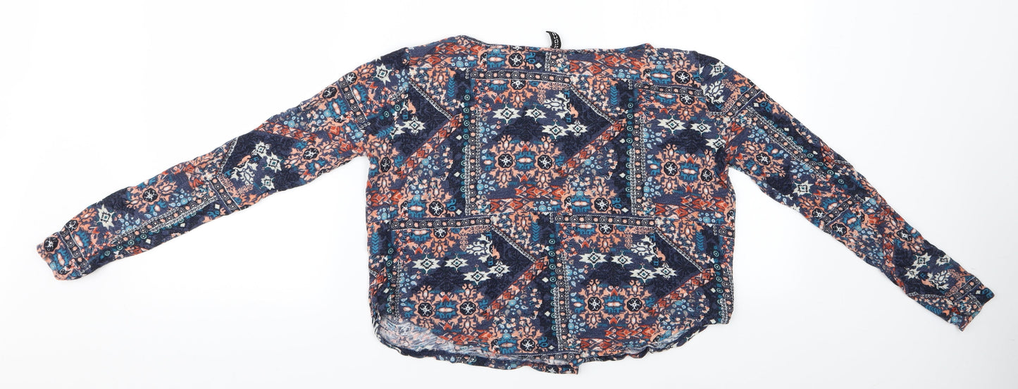 Divided Womens Multicoloured Floral  Basic Blouse Size 6  - Divided Top