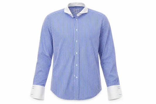 Next Mens Blue Striped   Button-Up Size 15.5  - Next