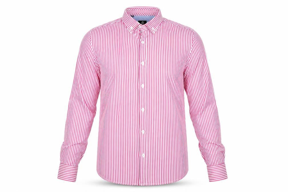 Steel & Jelly Mens Red Striped   Button-Up Size M  - Steel & Jelly