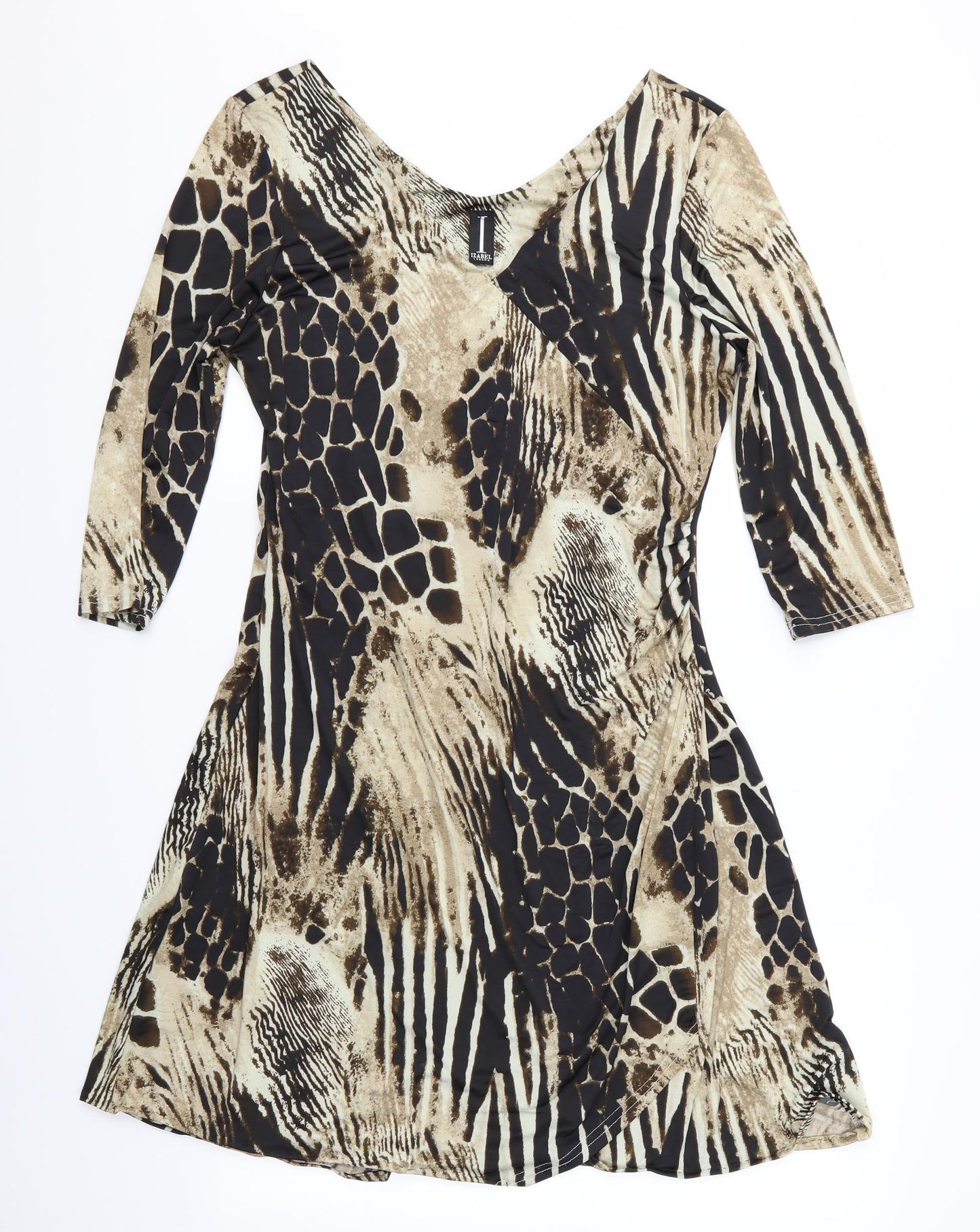 Isabel London Womens Multicoloured Animal Print  Fit & Flare    - Izabel London Dress