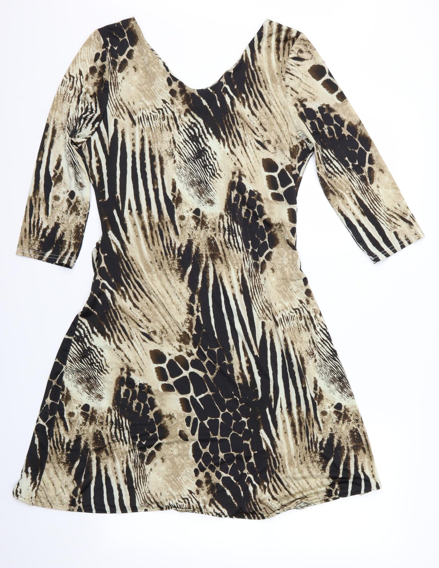 Isabel London Womens Multicoloured Animal Print  Fit & Flare    - Izabel London Dress