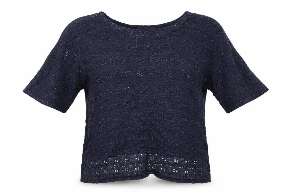 Miss Selfridge Womens Black   Basic Blouse Size 8  - Miss Selfridge Slight Glitter Effect