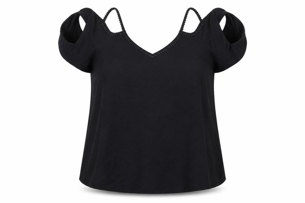Papaya Womens Black   Basic Blouse Size 14