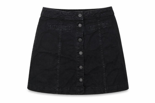 Divided Womens Black  Denim A-Line Skirt Size 6