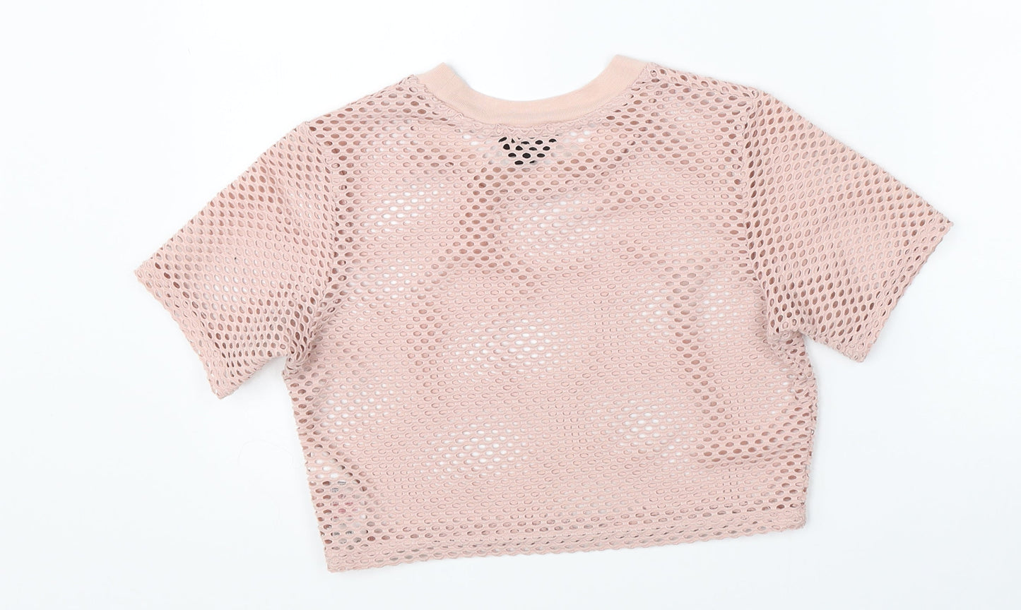 Topshop Girls Pink   Cropped T-Shirt Size 8 Years