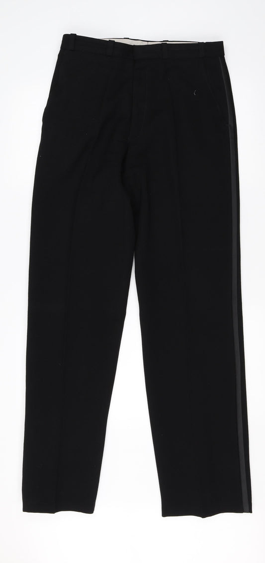 Preworn Womens Black   Dress Pants Trousers Size 32 L30 in