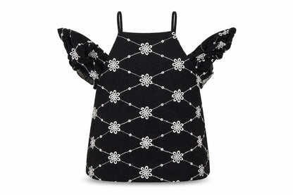 Front view of New Look girls’ black basic blouse, size 11, years