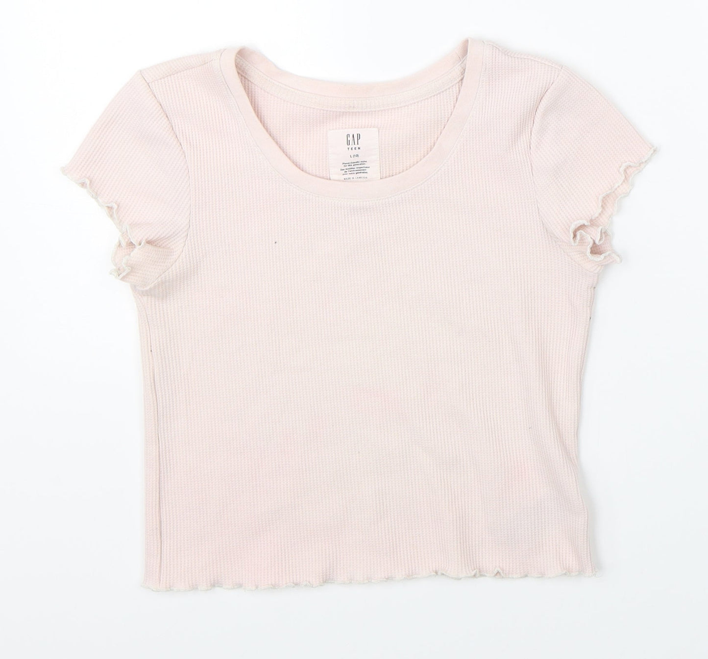 Gap Girls Pink   Cropped T-Shirt Size 10-11 Years