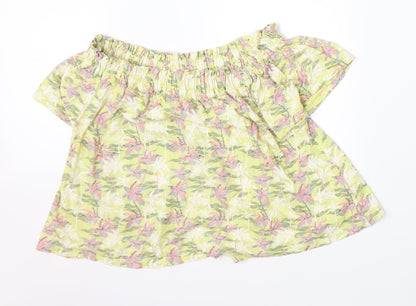 Additional front view of New Look girls’ yellow floral basic blouse, size 8, years