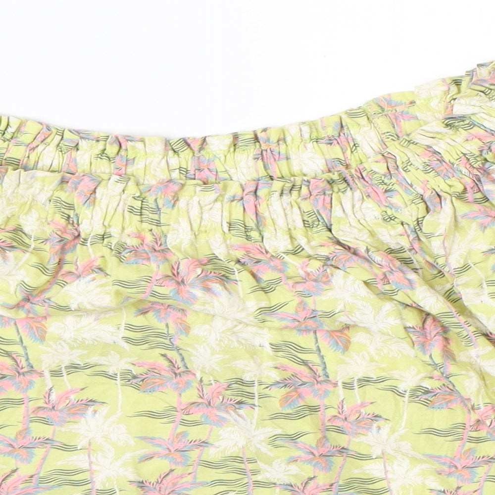 New Look Girls Yellow Floral  Basic Blouse Size 8 Years