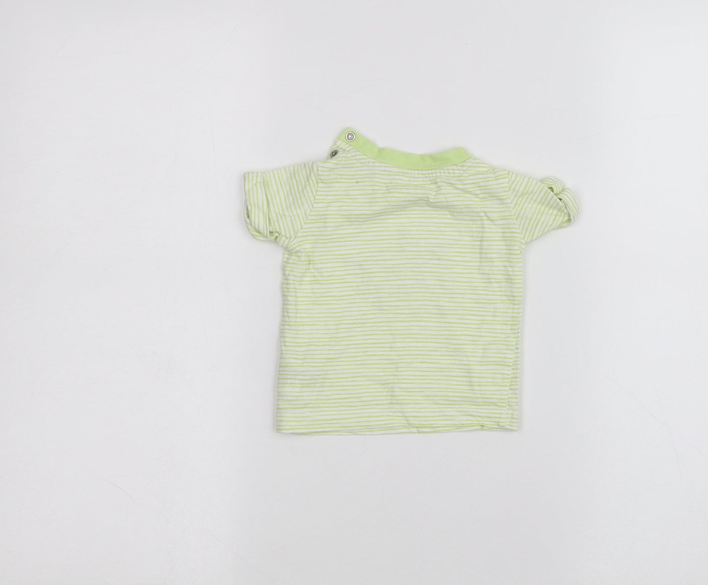 Mothercare Baby Green Striped  Basic T-Shirt Size 3-6 Months