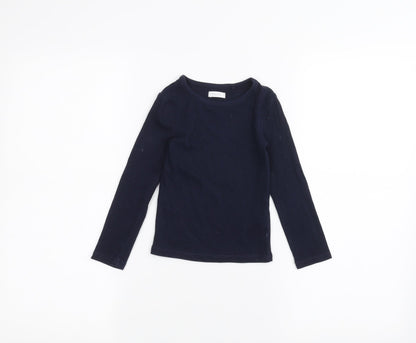 Additional front view of Next girls’ blue basic t-shirt, size 3, years