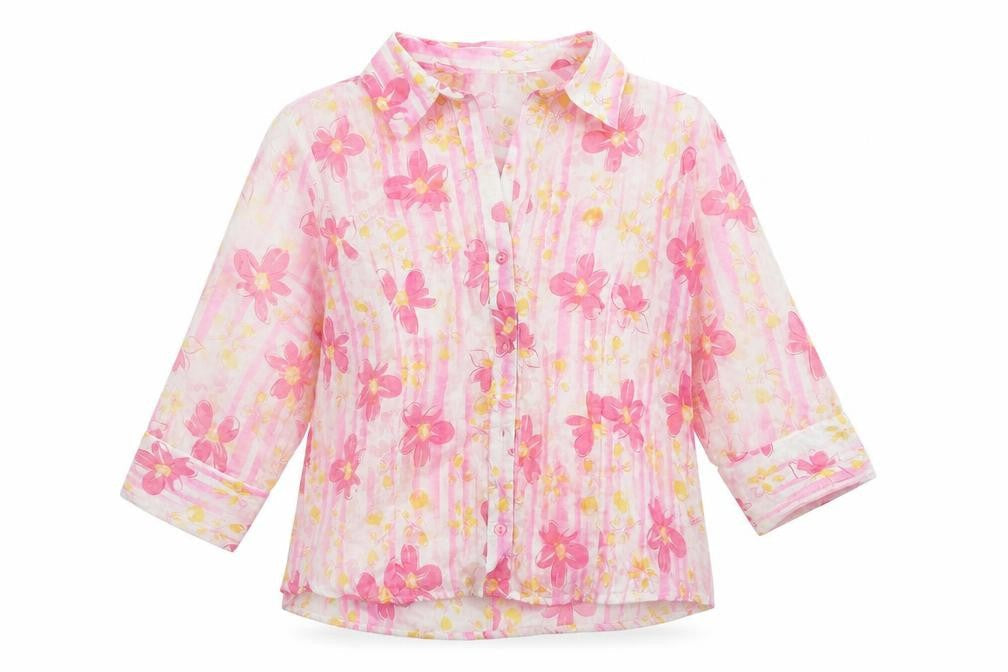 D&Co. Womens White   Basic Button-Up Size L