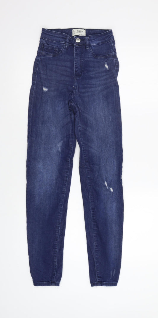 TALLY WEiJL Womens Blue   Skinny Jeans Size 4 L29 in