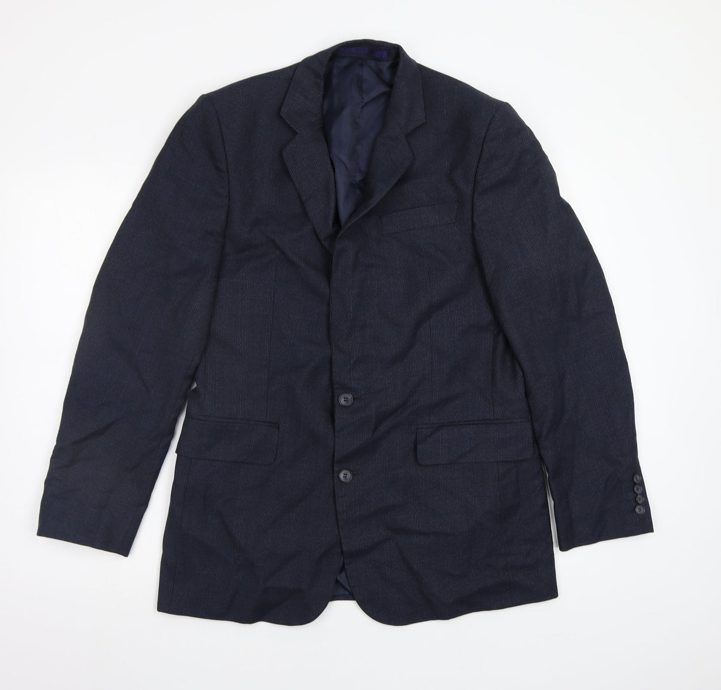 Hammond & Co. Mens Blue Check  Jacket Blazer Size 42
