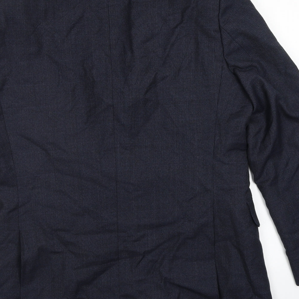 Hammond & Co. Mens Blue Check  Jacket Blazer Size 42
