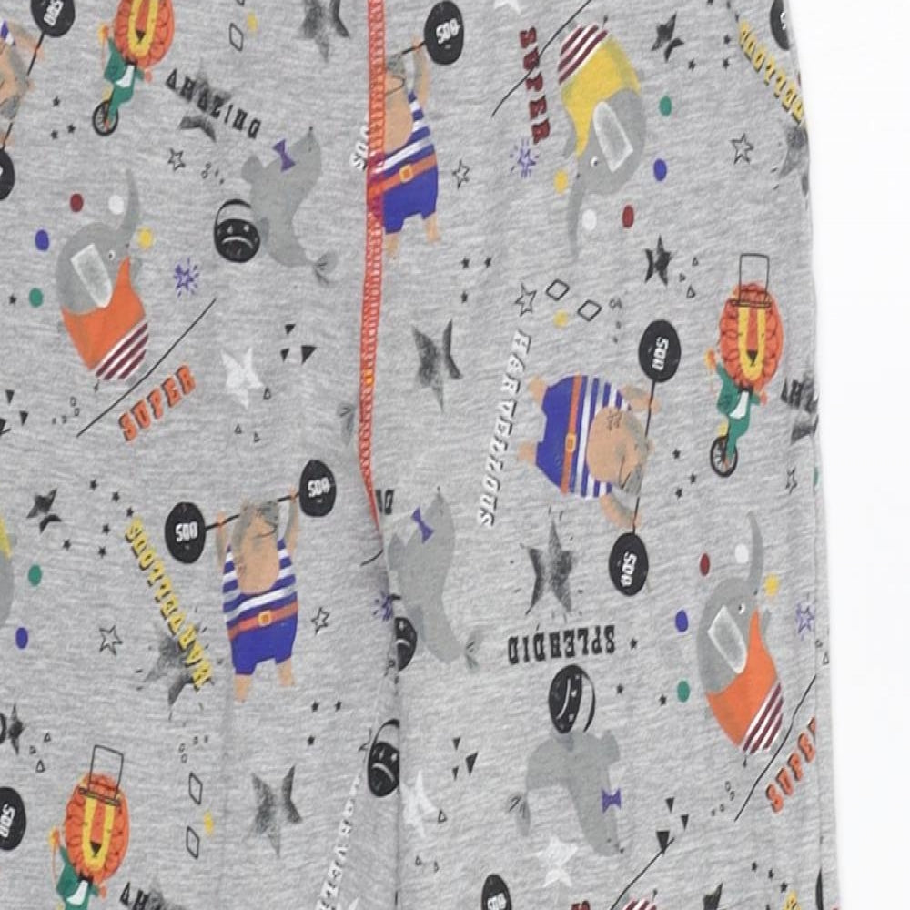 M&S Girls Grey    Pyjama Pants Size 7-8 Years  - Circus Animals
