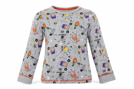 Marks & Spencer Girls Grey   Top Pyjama Top Size 6-7 Years  - Circus Animals