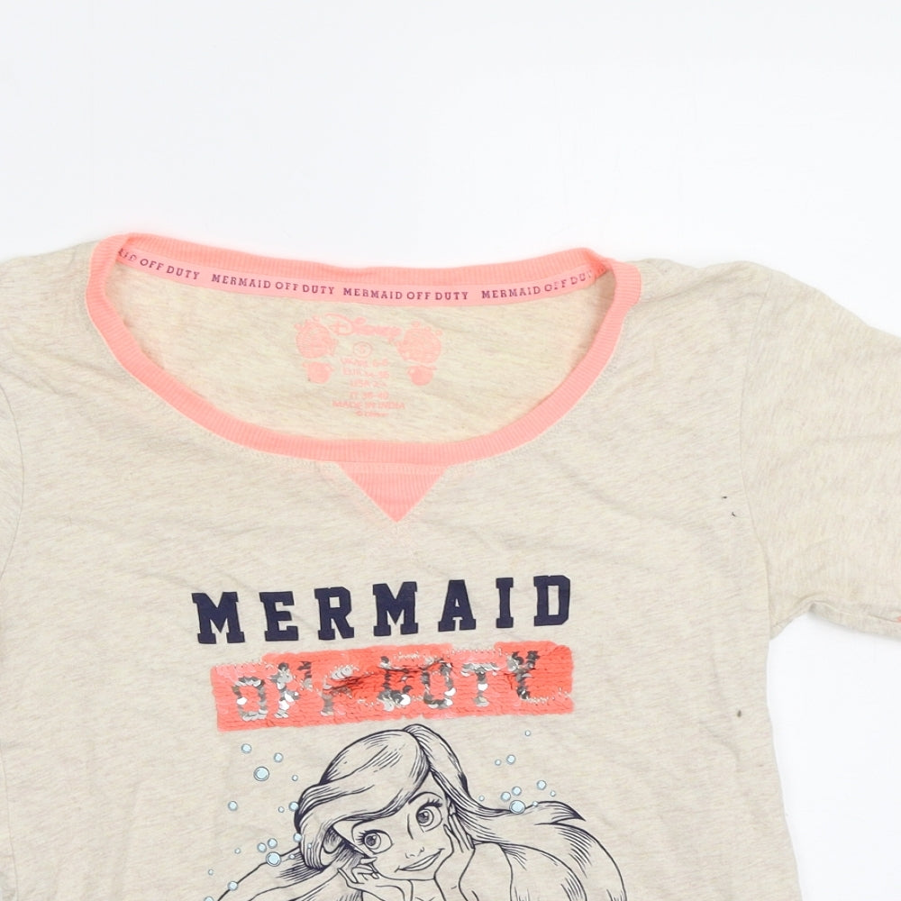 Primark Girls Beige   Basic T-Shirt Size S  - Mermaid