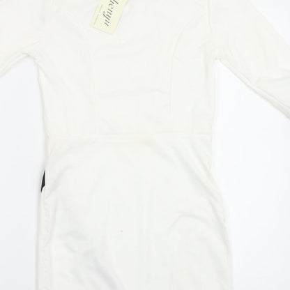 Shenyu Womens White   Bodycon  Size S