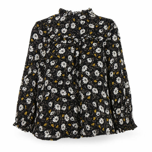 Atmosphere Womens Black Floral  Basic Blouse Size 8