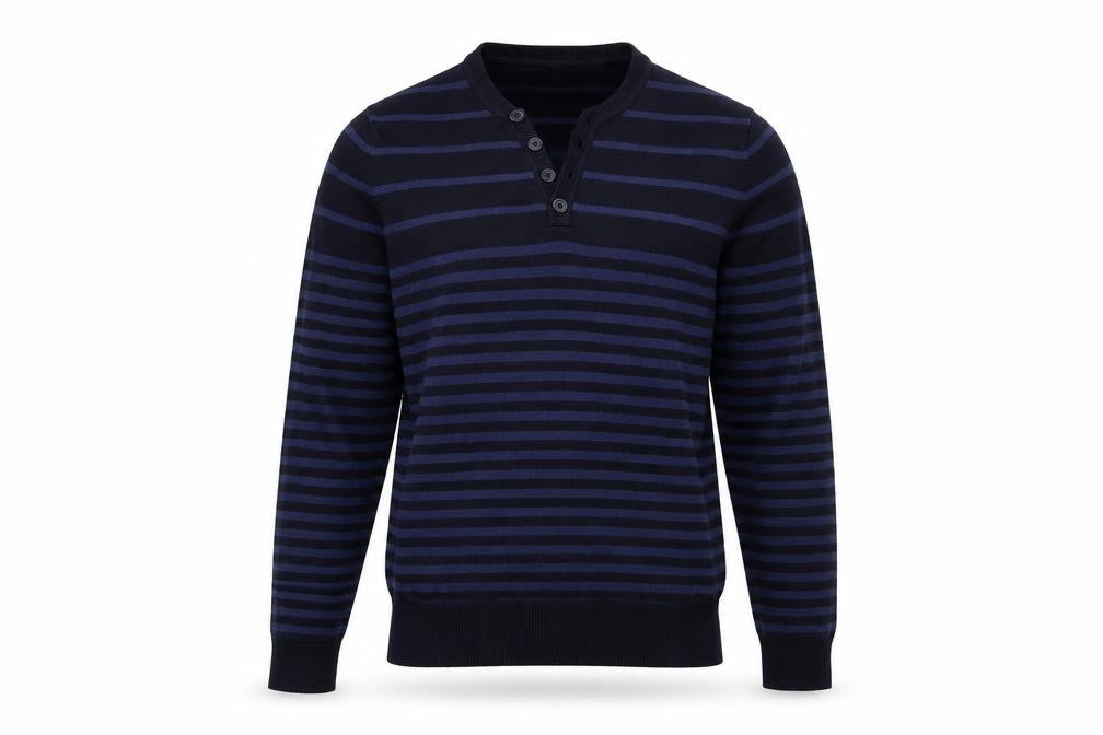 F&F Mens Blue Striped  Pullover Jumper Size S
