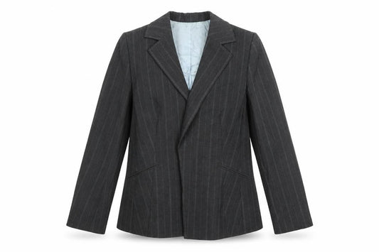 Planet Womens Grey Striped  Jacket Blazer Size 12