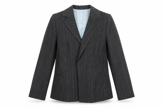 Planet Womens Grey Striped  Jacket Blazer Size 12