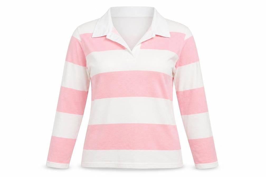 PRETTYLITTLETHING Womens Pink Striped  Pullover Jumper Size 4