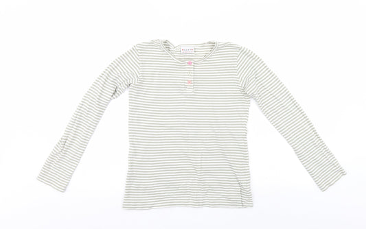 NEXT Girls Green Striped  Pullover Jumper Size 11 Years