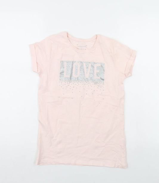 Primark Girls Pink   Basic T-Shirt Size 11-12 Years