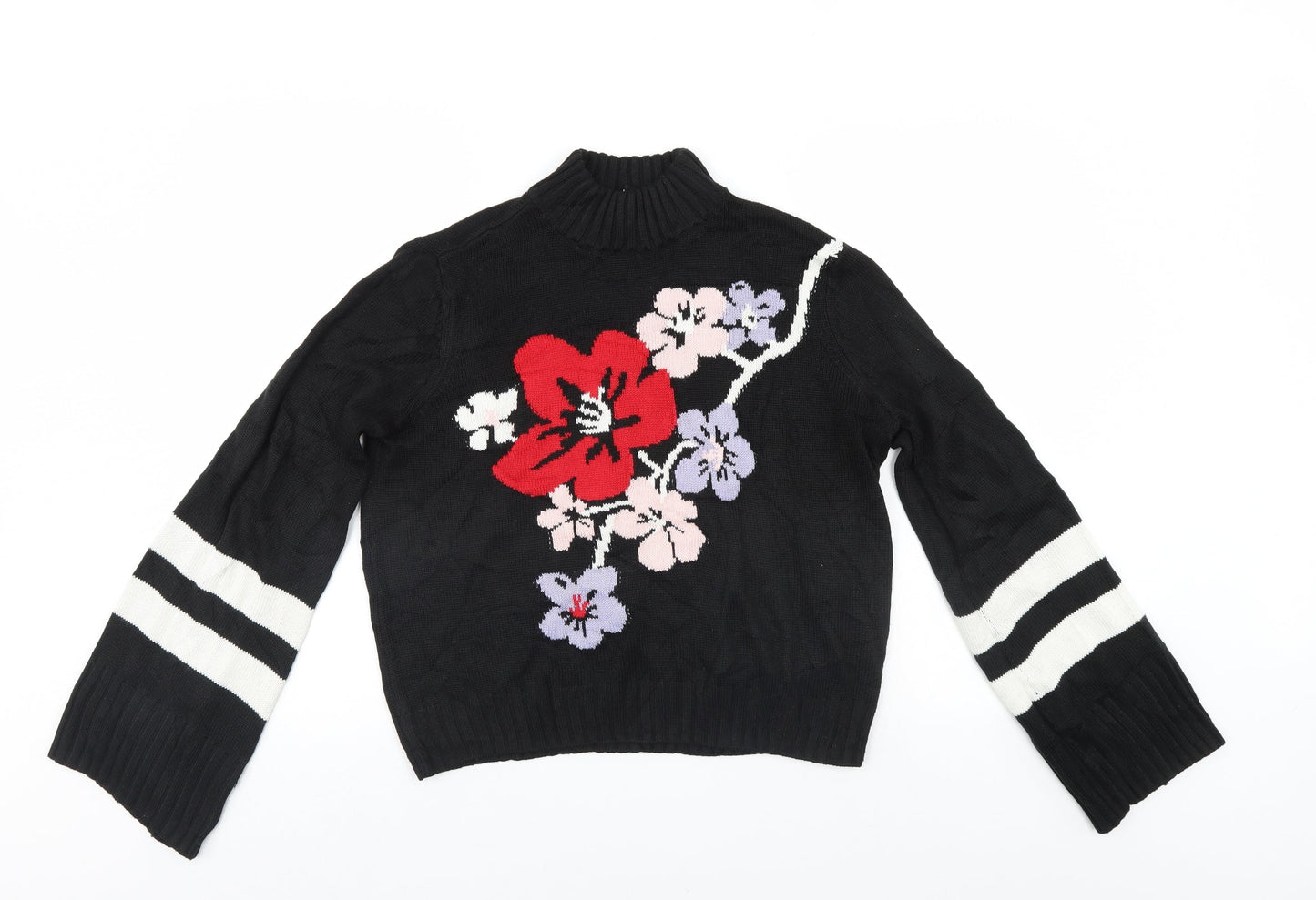 Divided Womens Black   Pullover Jumper Size M