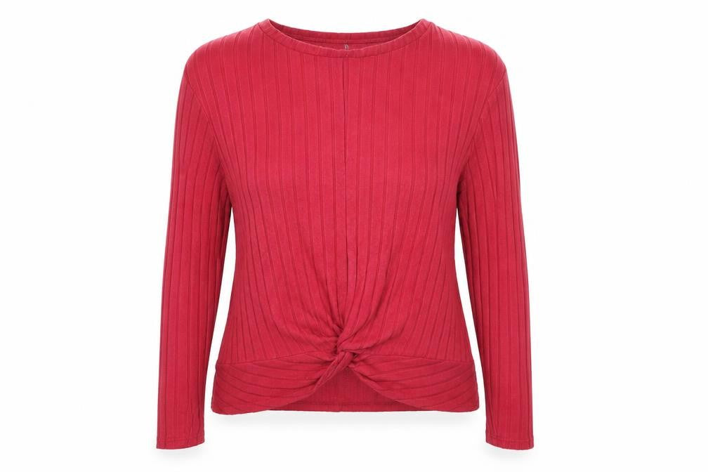 Primark Womens Red Striped  Wrap Jumper Size 18
