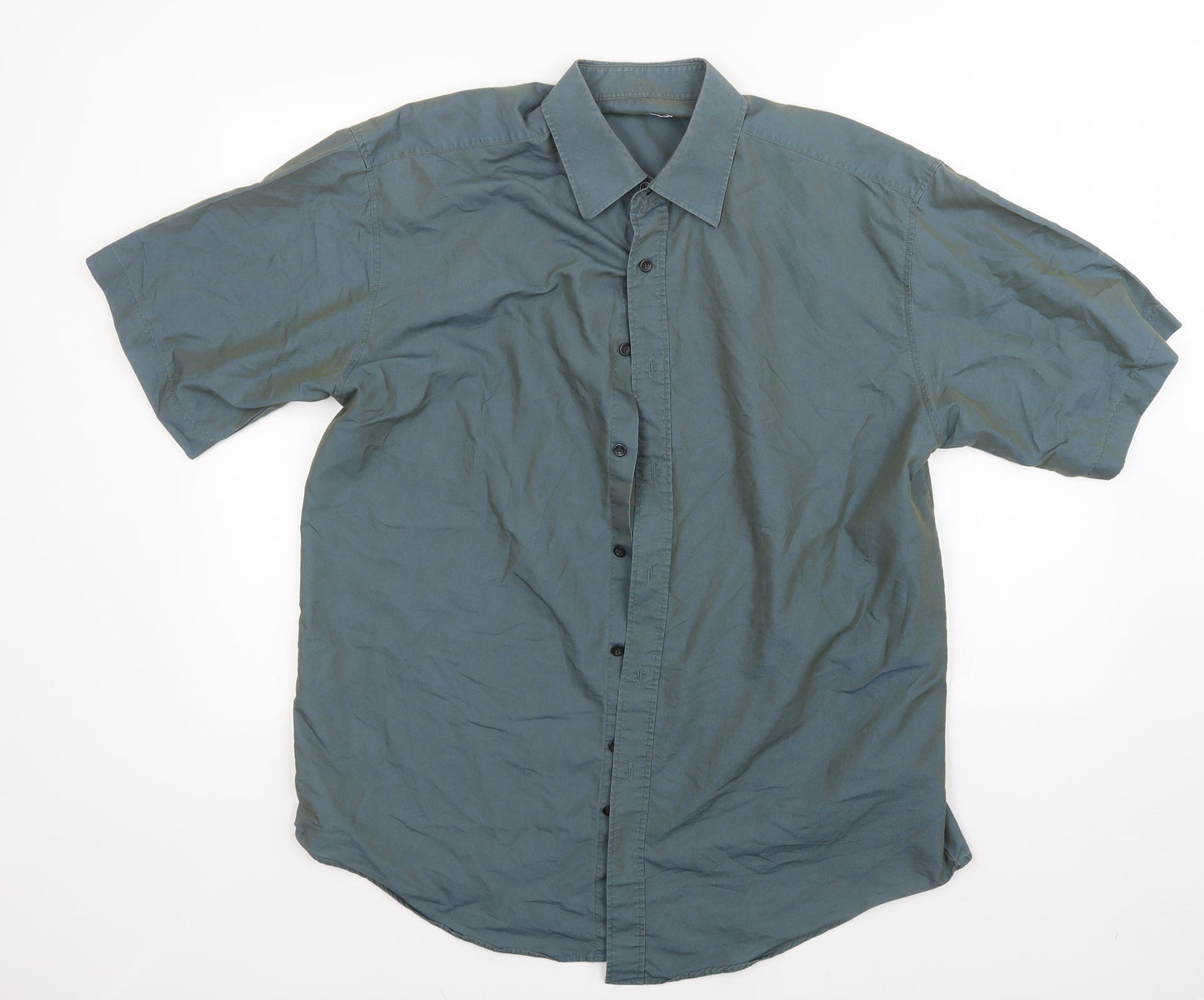 designed for t  Mens Green    Button-Up Size L