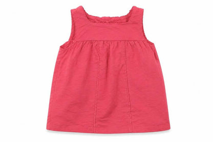 Front view of F&F girls’ pink a-line, size 12-18, months