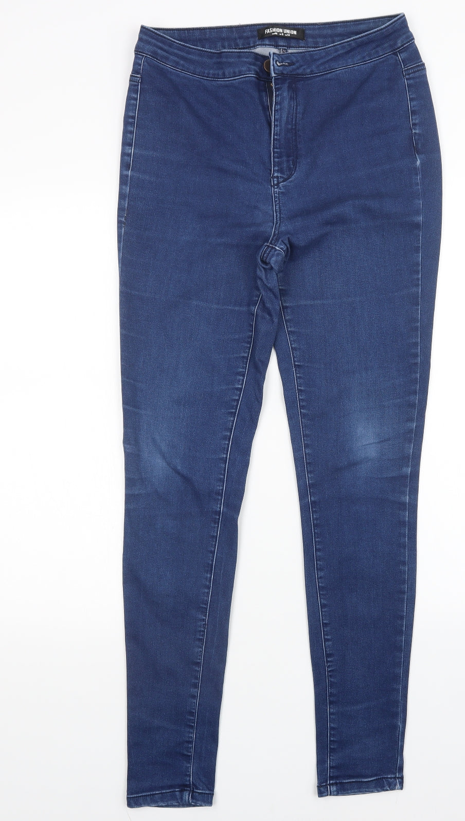 Fashion Union Womens Blue   Skinny Jeans Size 12 L29 in
