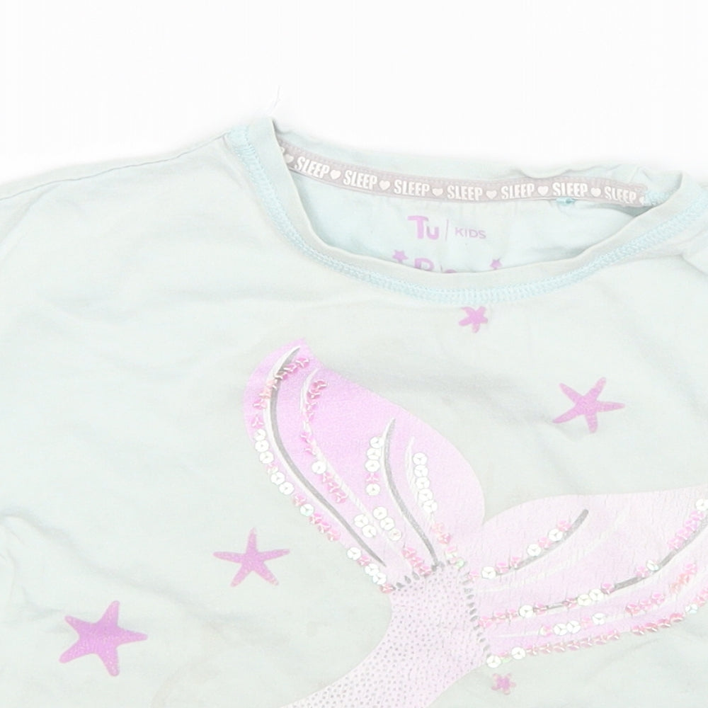 TU Girls Green   Top Pyjama Top Size 6-7 Years