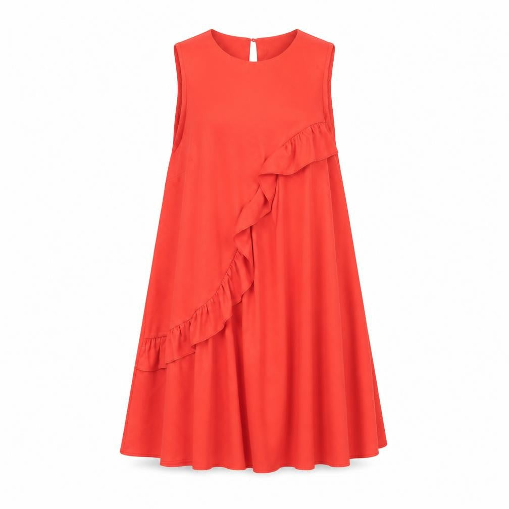 Misstruth Womens Red Batik  A-Line  Size 8