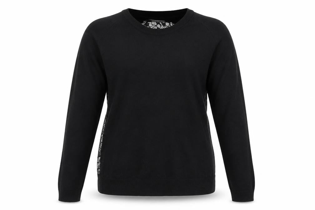 Limited Collection Womens Black Floral  Pullover Jumper Size 14