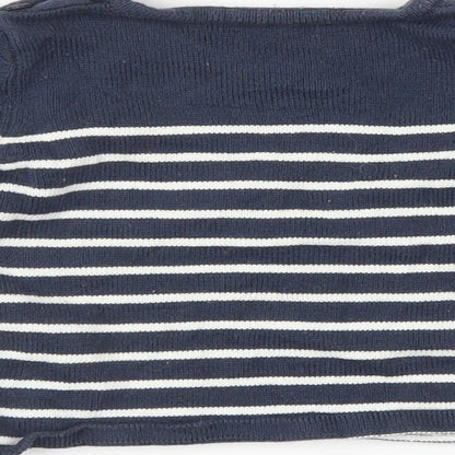 Brand and care label for Vertbaudet Baby Blue Spotted jumper, size 9-12, Months