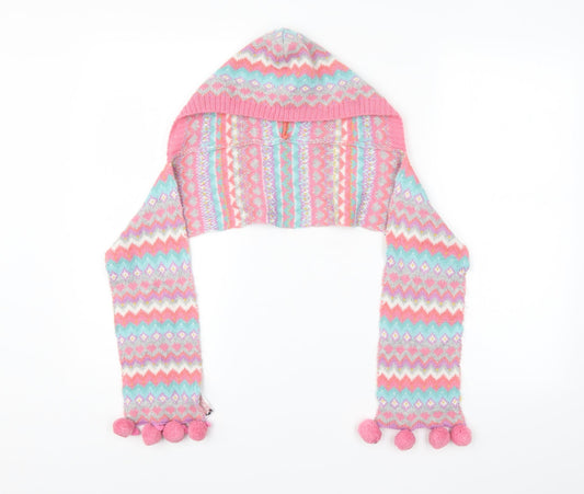 Preworn Girls Pink Argyle/Diamond  Scarf Scarves & Wraps Size Regular