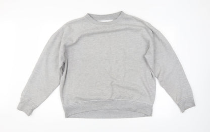 Fabric Womens Grey   Pullover Sweatshirt Size 14
