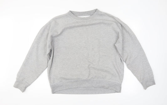 Fabric Womens Grey   Pullover Sweatshirt Size 14