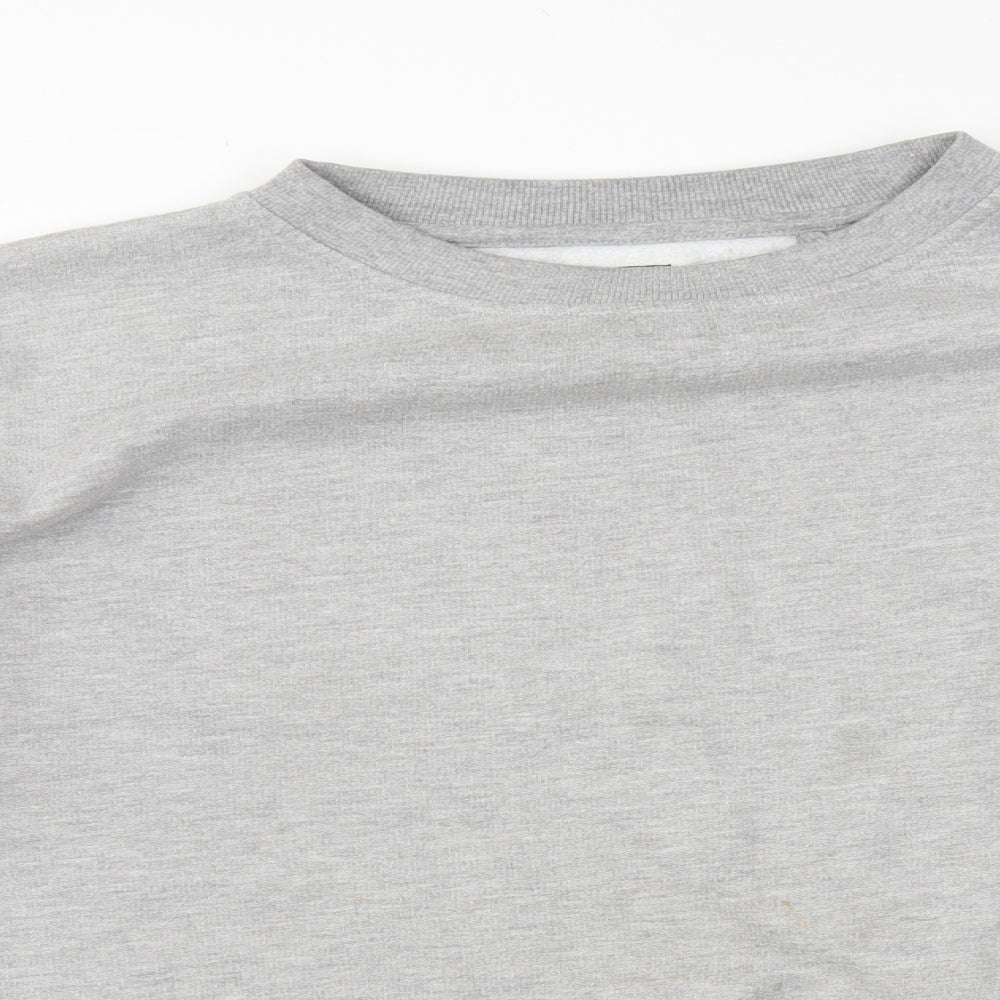 Fabric Womens Grey   Pullover Sweatshirt Size 14