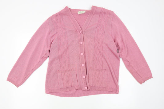 cARE Womens Pink   Cardigan Jumper Size M