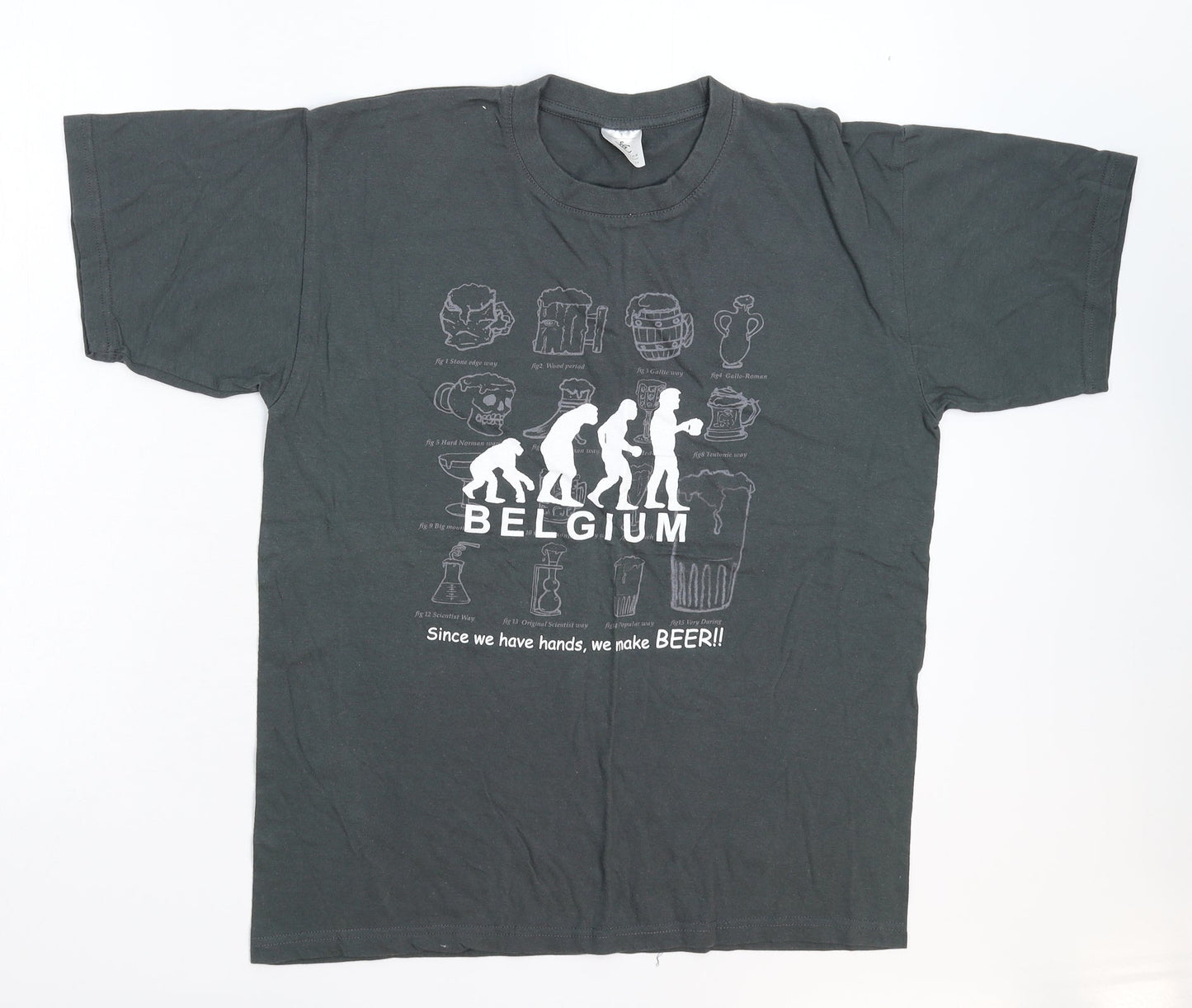 BC Collection Mens Grey    T-Shirt Size S