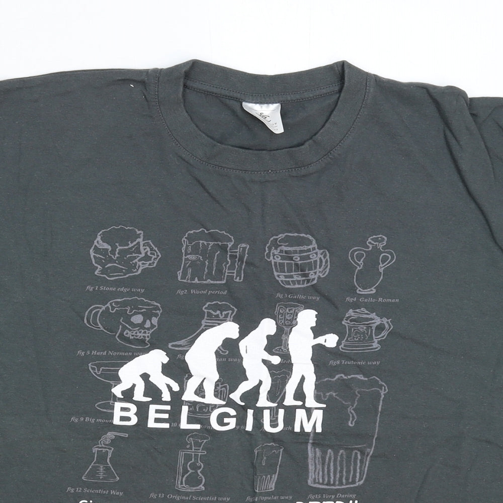 BC Collection Mens Grey    T-Shirt Size S