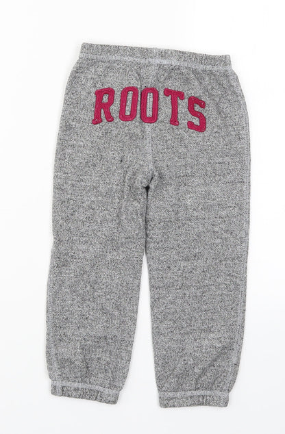 Preloved Roots Girls Grey   Sweatpants Trousers Size 3 Years - Back